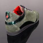 'Monza' - Luxury Italian Green suede driving sneaker