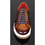 Apollo L149 'Daytona' - Vintage Tan & Navy Woven Leather Sneaker
