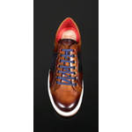 Apollo L149 'Daytona' - Vintage Tan & Navy Woven Leather Sneaker