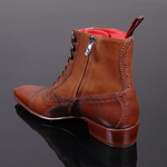 Bailey ‘Donovan’ - Cognac Falcon Leather & Cognac Suede Balmoral Boot