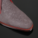 Dexter 'Masuka' - Grey Floral Embossed Suede Chukka Boot
