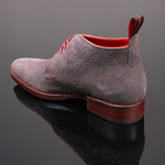 Dexter 'Masuka' - Grey Floral Embossed Suede Chukka Boot