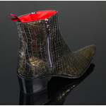 Sylvian J984 'Feline' - Antique Gold Croc Effect Vegan Leather Boot