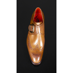Lemmy ‘Ace’ Men’s Tan Brogue Monk shoe