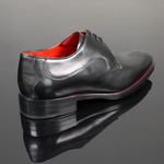 Page 'Loving Maid' - Black calf Gibson lace up shoe