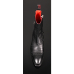 Lynott 'The Libertine' - Black Falcon Grain Leather Tall Zip Boot
