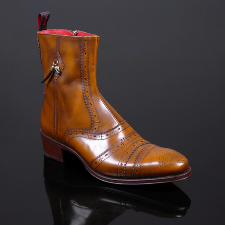 Lynott 'The Libertine' - Tiziano Tan tall zip boot