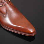 Moon 'Jaws' - Cognac Brown Grain Leather Goodyear Welted Chukka Boot