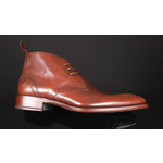Moon 'Jaws' - Cognac Brown Grain Leather Goodyear Welted Chukka Boot