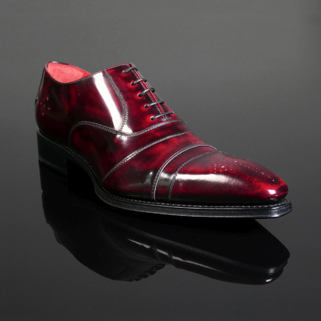 Moon 'Melrose' - Burgundy Fume Toe cap Oxford
