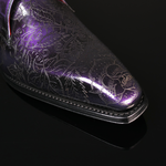 Moon ‘Poison’ - Men’s Aubergine Metallic Leather Gibson Shoe