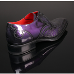Moon ‘Poison’ - Men’s Aubergine Metallic Leather Gibson Shoe