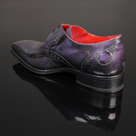 Moon ‘Poison’ - Men’s Aubergine Metallic Leather Gibson Shoe
