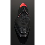 Moon ‘Poison’ - Men’s Black Star Polished Leather Gibson Shoe