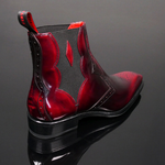 Moon 'Venus' - Bordo Fume Chevron Toe Chelsea boot