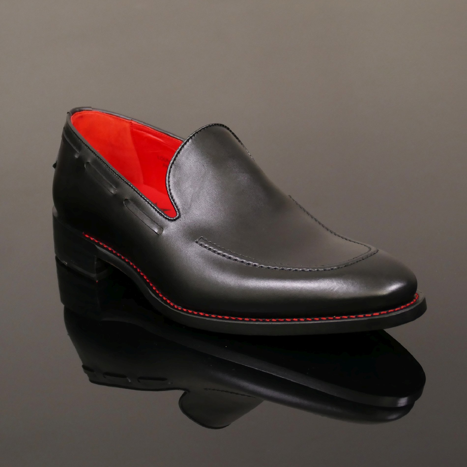 Page 'Lounger' - Black Calf Goodyear Welted Loafer
