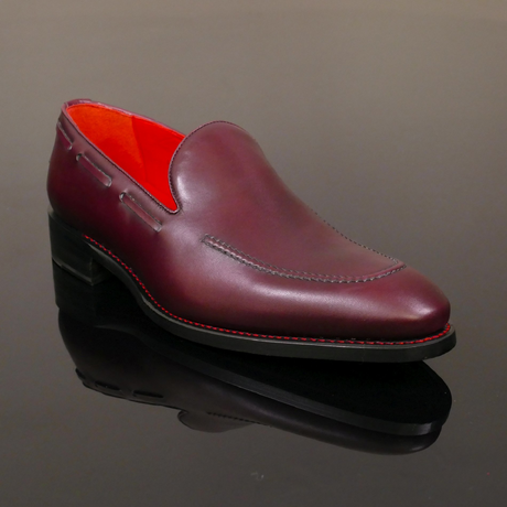 Page 'Lounger' - Burgundy Calf Goodyear Welted Loafer
