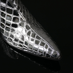 Sylvian J984 'Feline' - Mirror Crocodile Effect Vegan Leather Boot
