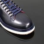 The 'Monaco' - Navy Calf Leather Hybrid Sneaker