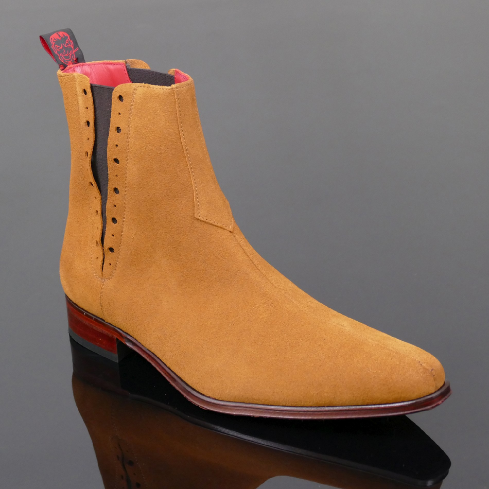 Yardbird JA94 'Rave up' - Havana Tan Suede Seam-Front Chelsea Boot